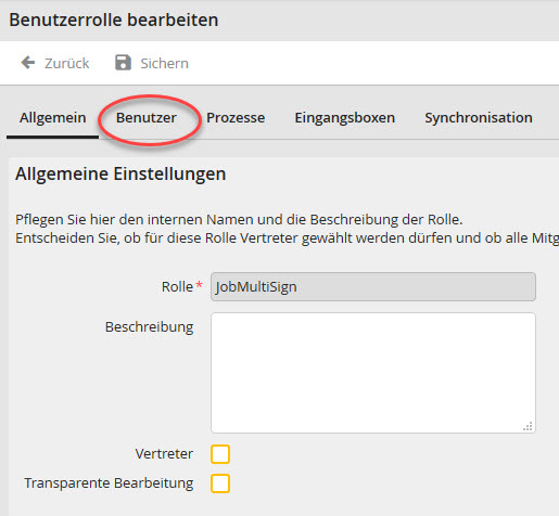 Benutzer Rollen zuweisen