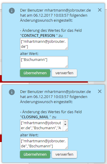AnsprechpartnerWechselInformation