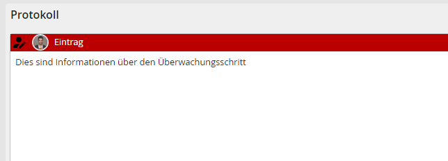Zu sehen für den Bearbeiter