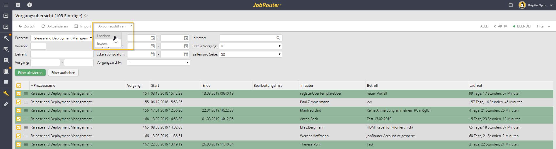 Vorgangsübersicht